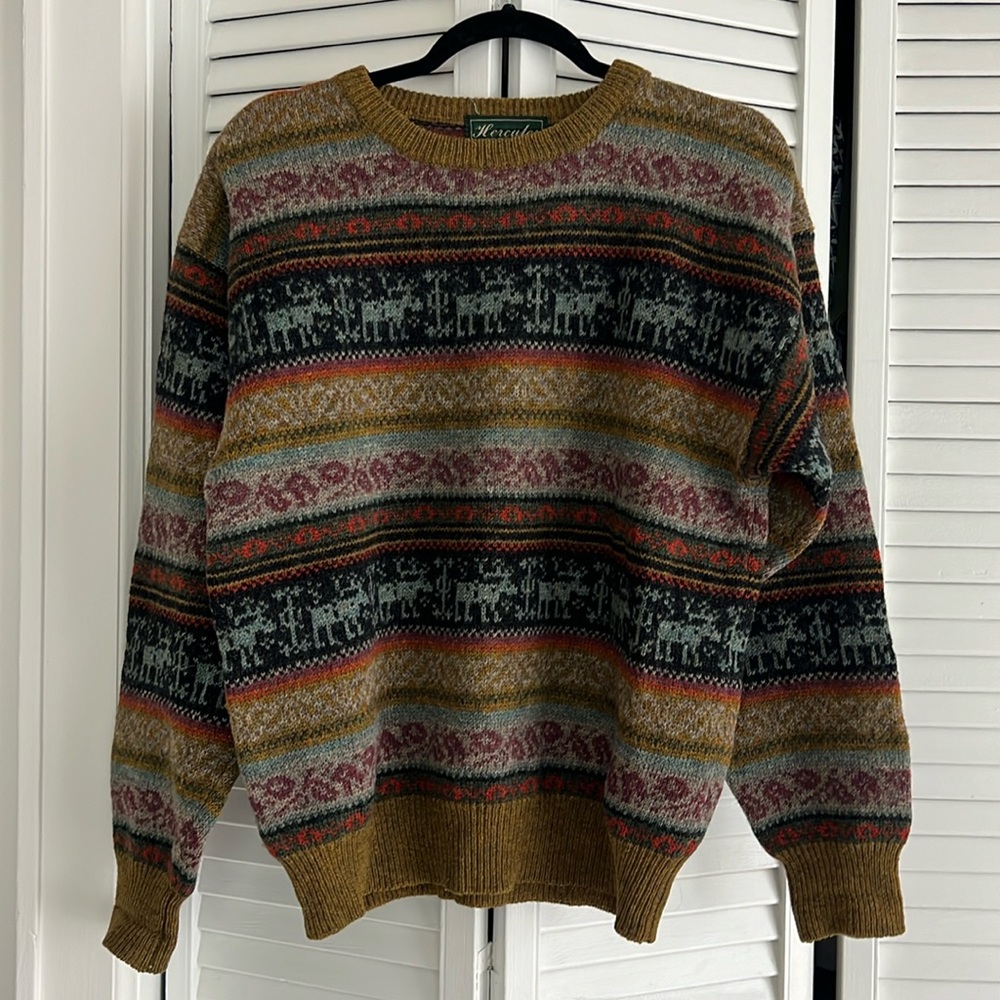 Vintage 80’s-90’s fair isle wool sweater